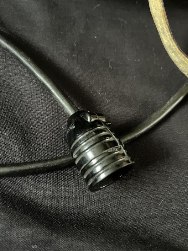 WW2 1939 DATED GERMAN LUFTWAFFE LKP S 101 PILOTS HELMET WITH EARLY THROAT MIC — image 3