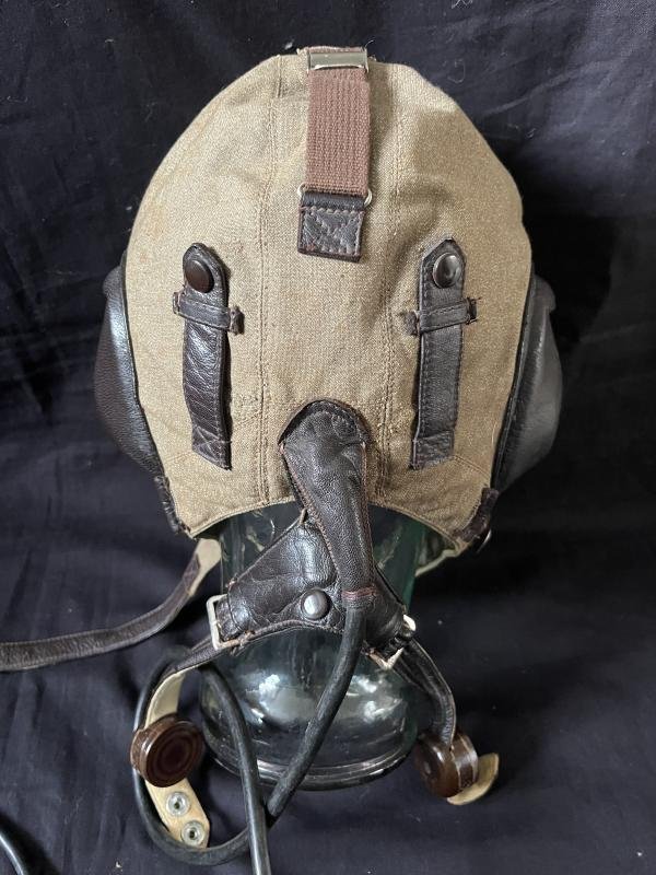 WW2 1939 DATED GERMAN LUFTWAFFE LKP S 101 PILOTS HELMET WITH EARLY THROAT MIC — image 5