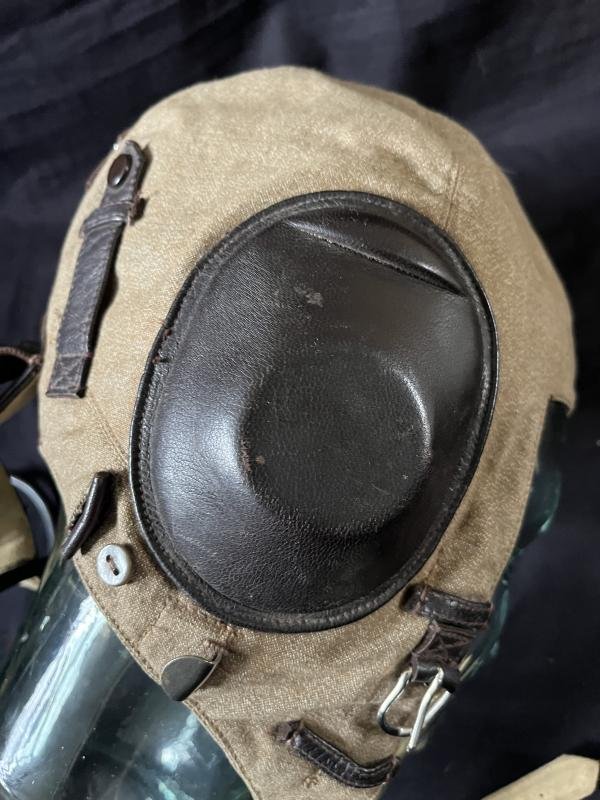 WW2 1939 DATED GERMAN LUFTWAFFE LKP S 101 PILOTS HELMET WITH EARLY THROAT MIC — image 6