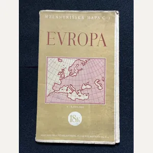 PRAHA 1944 DATED EVROPA 1:6,000.000 MAP