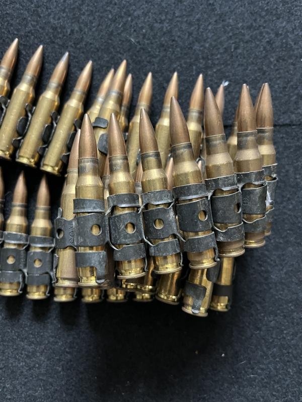 59 X .308 WIN INERT ROUNDS ON BELT — image 2