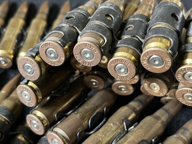 59 X .308 WIN INERT ROUNDS ON BELT — image 3