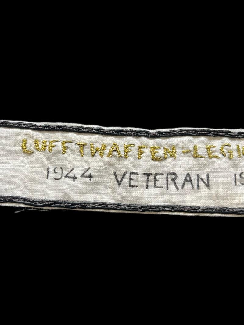 LUFTWAFFEN-LEGKIN LETTLAND 1944 VETERAN 1954 CUFF TITLE — image 2