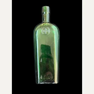 GREEN GLASS BOTTLE