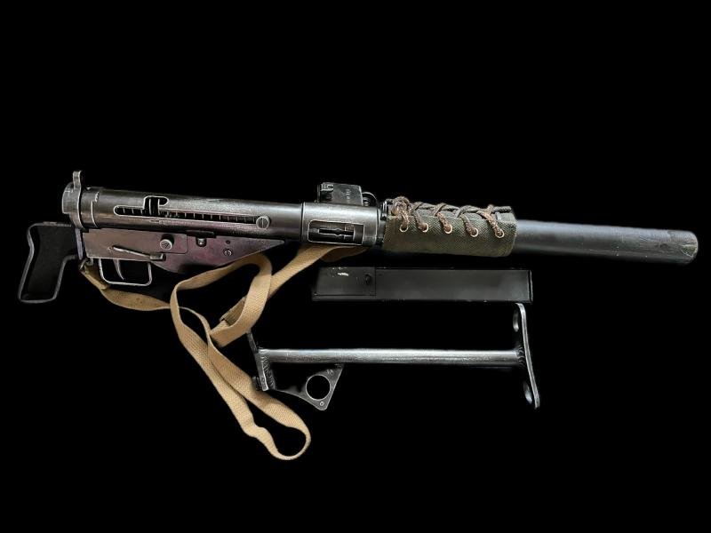 DENIX WW2 STEN MK.II SILENCER SMG & SPARE STOCK — image 9