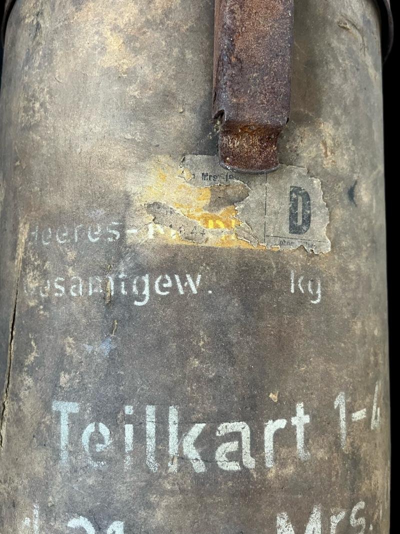 WW2 GERMAN 21CM MRS.18 HOWITZER SHELL CONTAINER — image 3