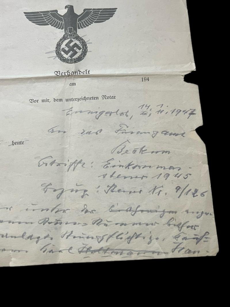 WW2 GERMAN DOCUMENT — image 2
