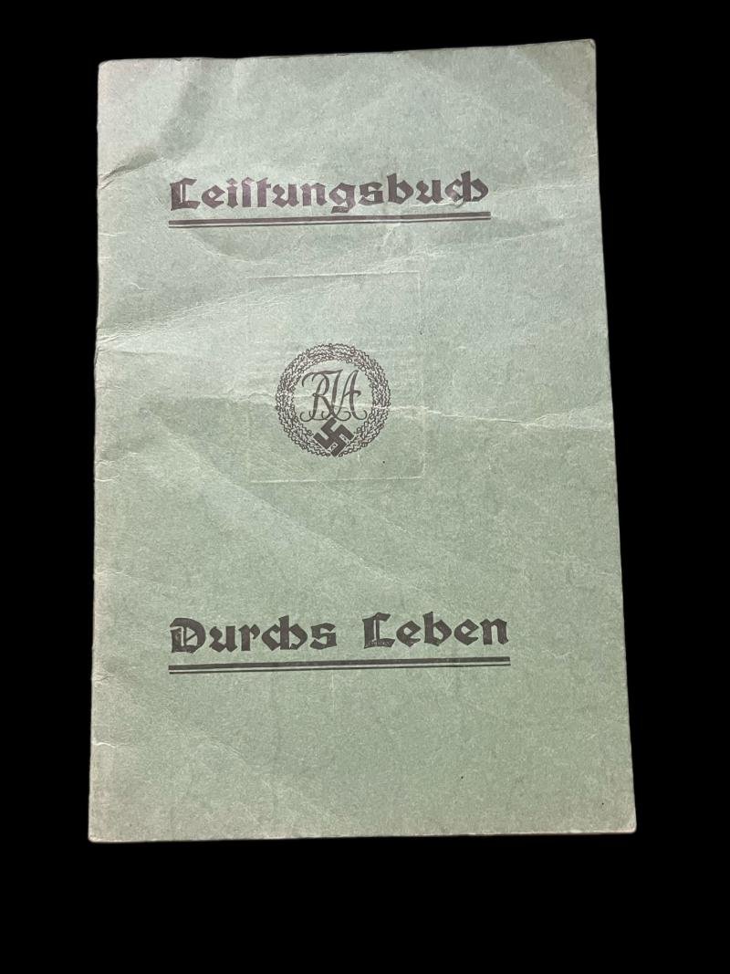 WW2 GERMAN LEISTUNGSBUCH SPORTS BADGE BOOK