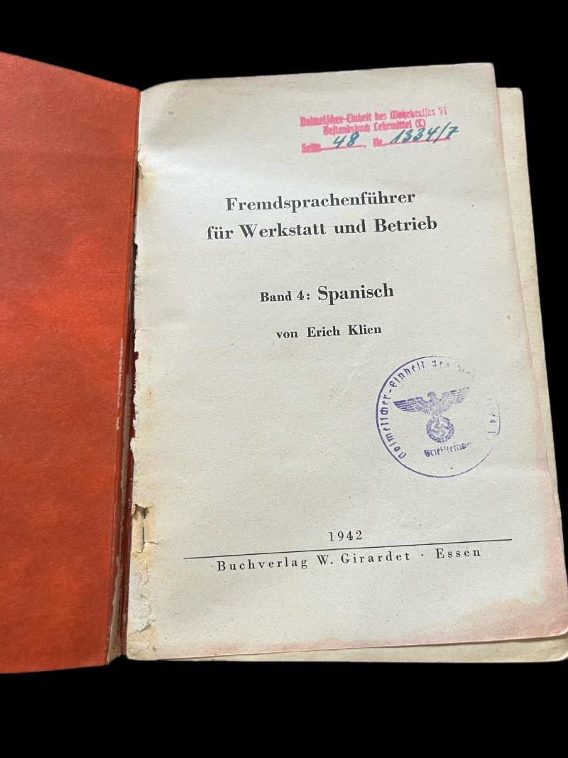 (was £25) WW2 GERMAN SPANISH LANGUAGE BOOK — image 2