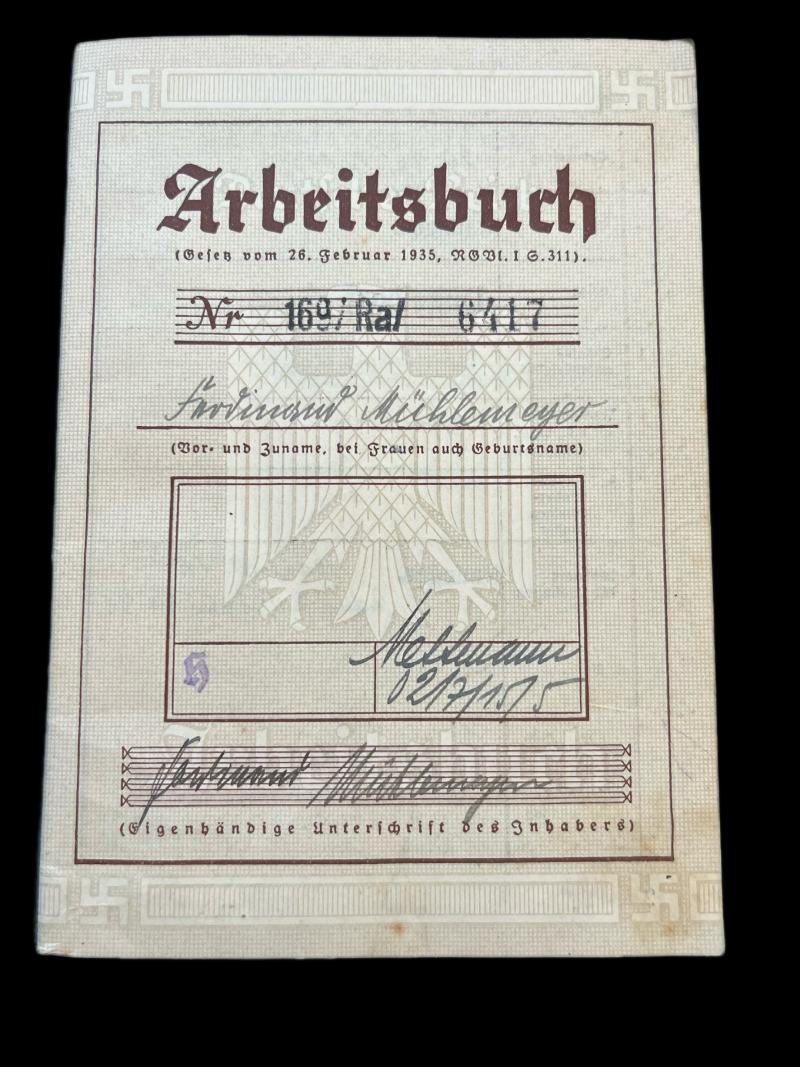 GERMAN DEUTSCHES REICH ARBEITSBUCH — image 2