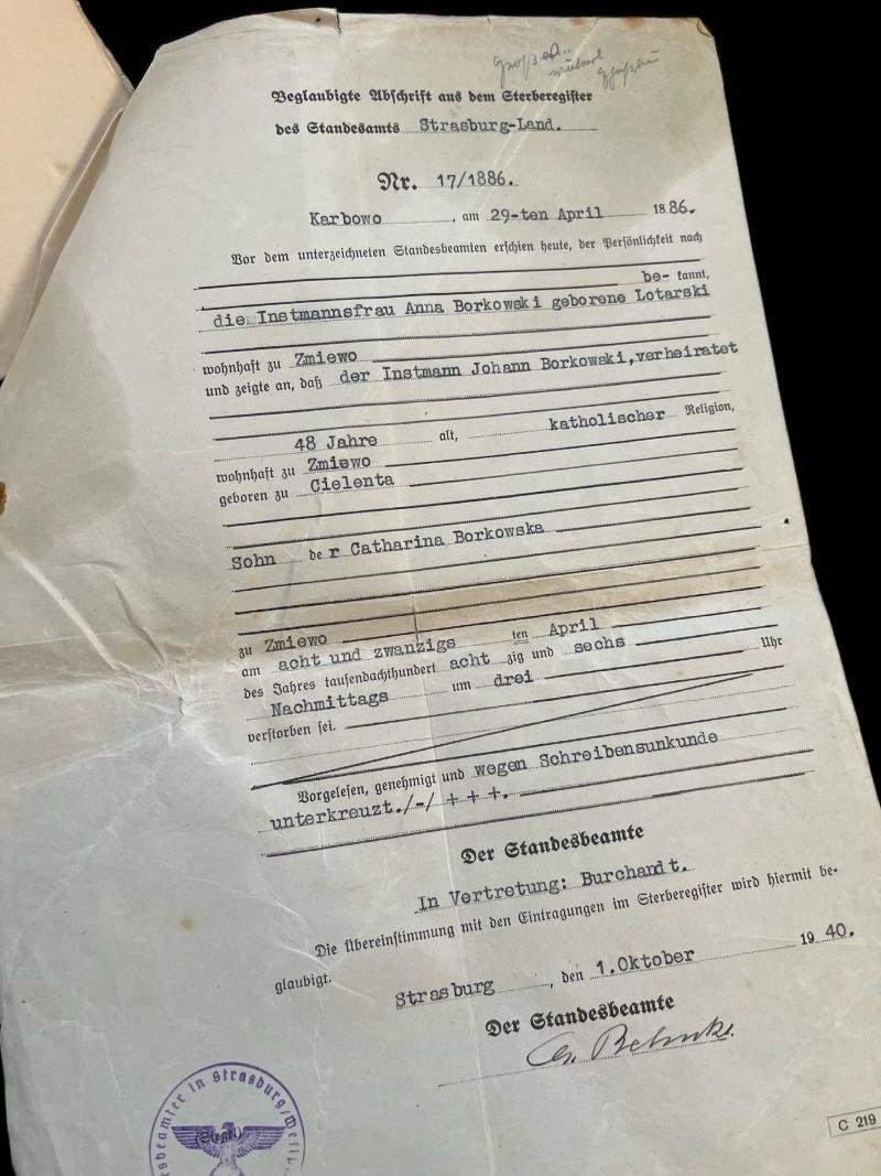 WW2 GERMAN DOCUMENTS (9 PAGES) — image 4