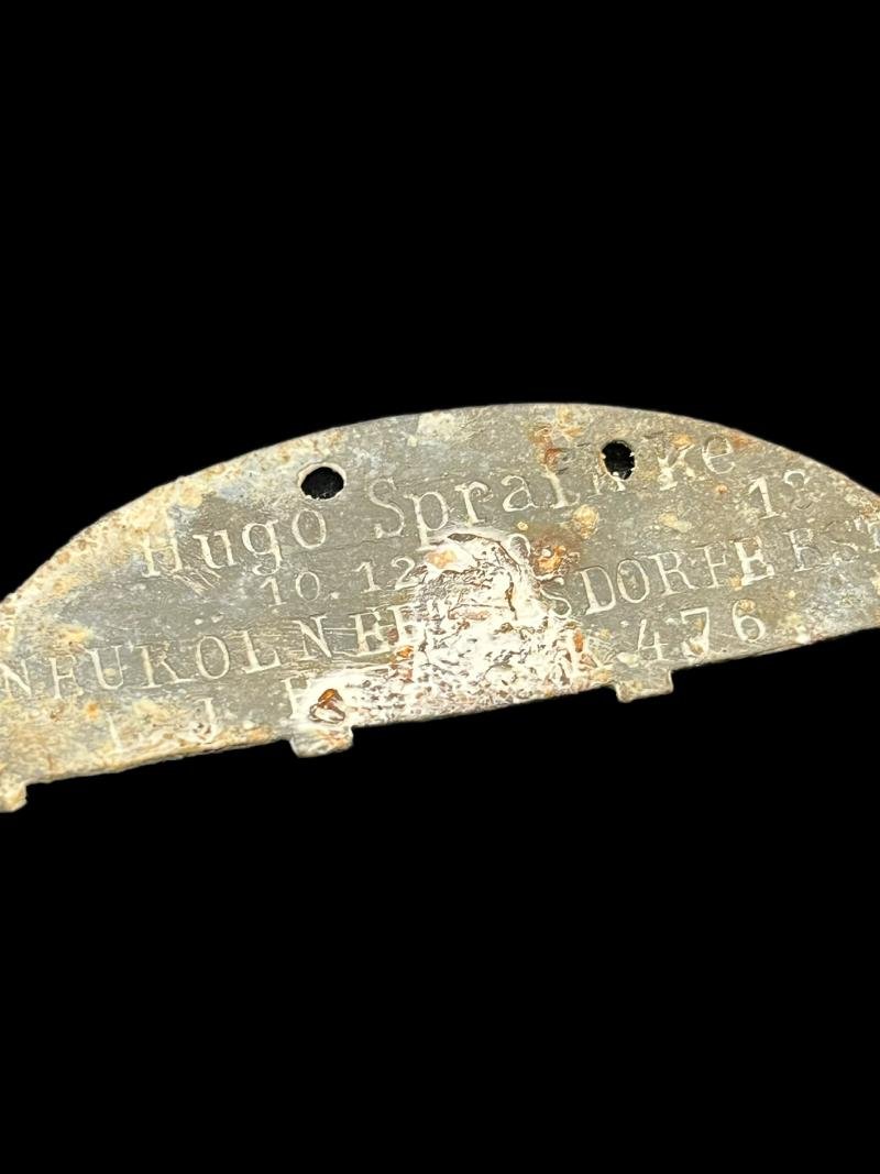 WW2 GERMAN DOG TAG (HALF) — image 2