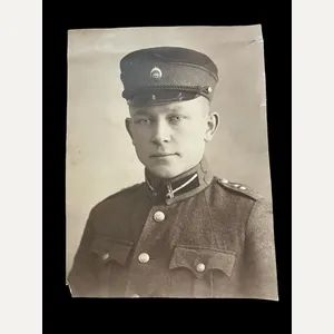 LATVIAN ARMY SOLDIER 1ST INDEPENDENCE PHOTO