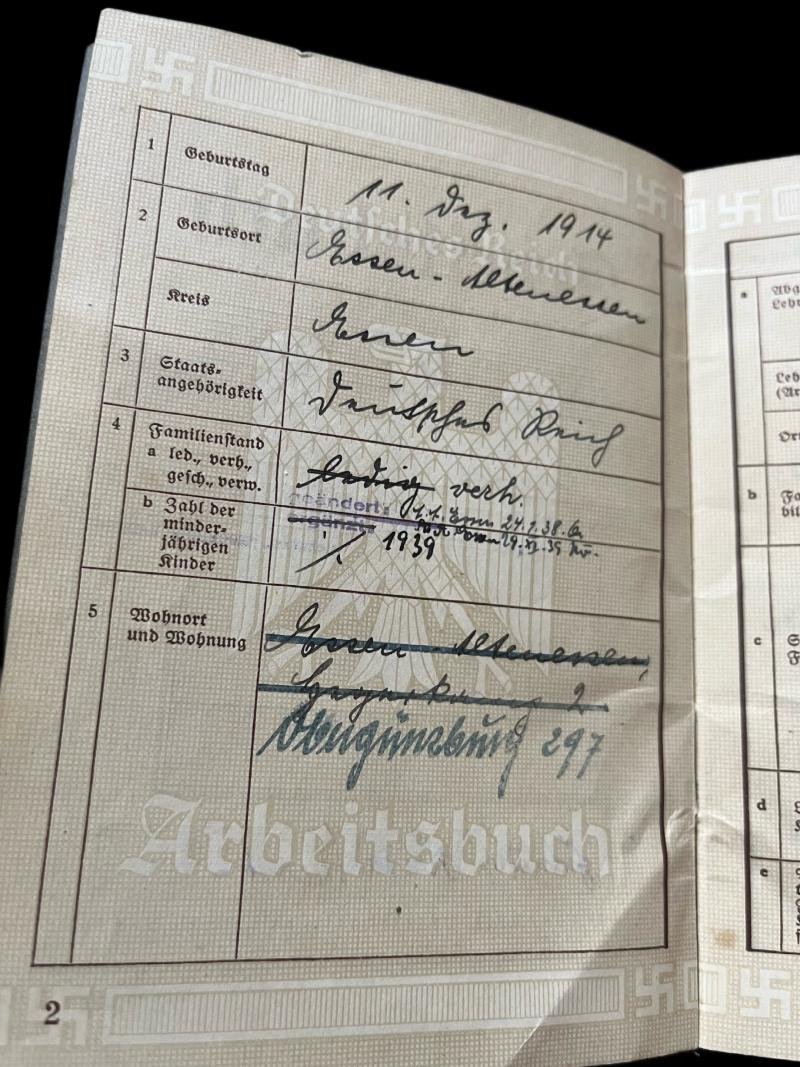 DEUTSCHES REICH ARBEITSBUCH — image 3