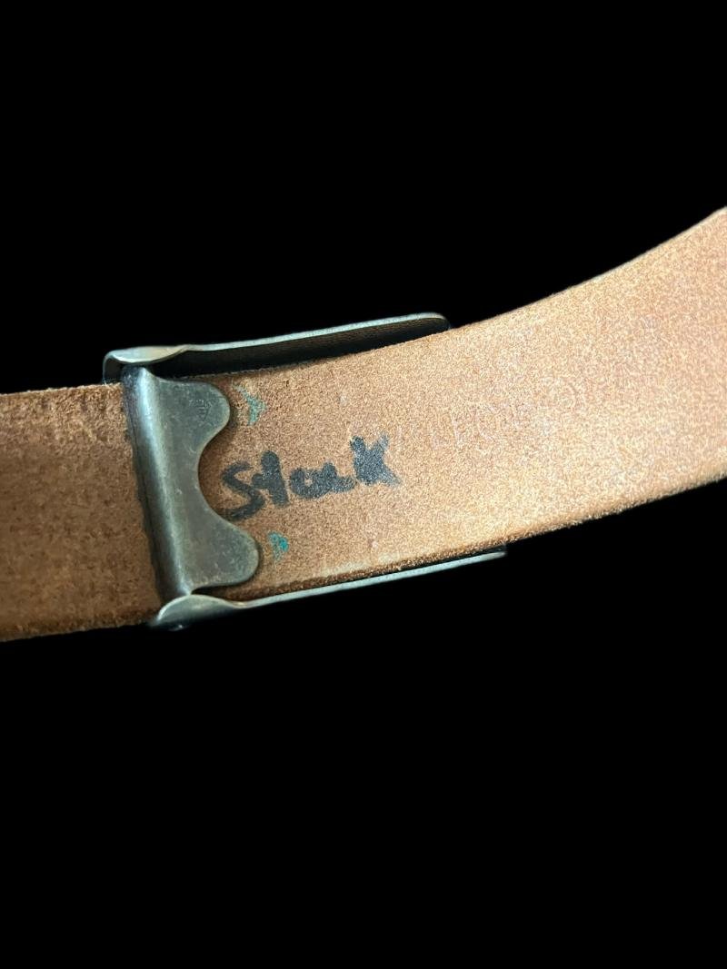 EAST GERMAN NVA LEATHER BELT AND BUCKLE — image 2