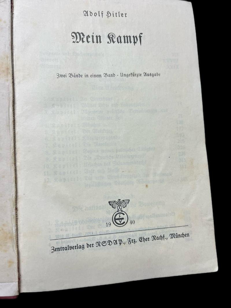 1940 DATED ADOLF HITLER MEIN KAMPF — image 4