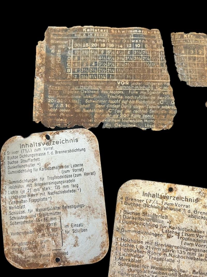 ASSORTED LOT OF WW2 GERMAN METAL PLATES — image 2