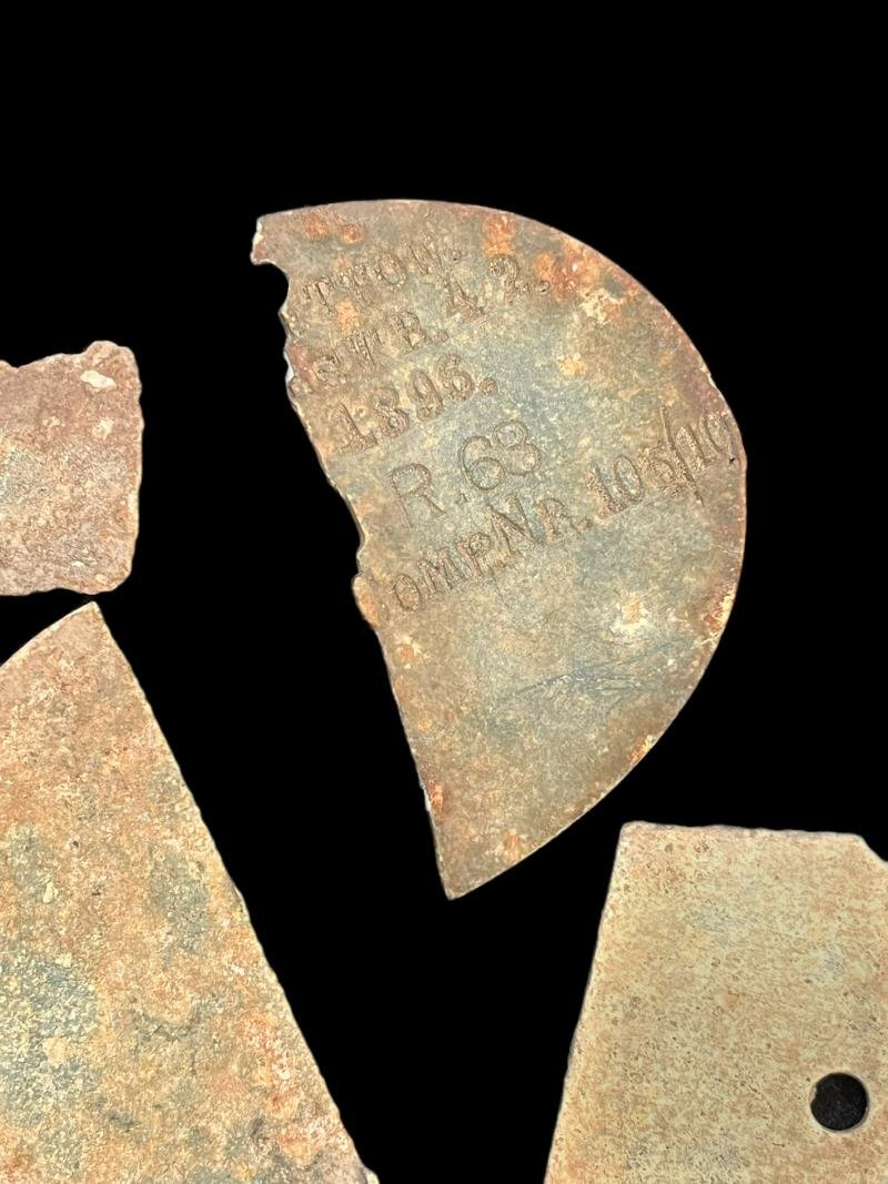 ASSORTED WW2 GERMAN DOG TAG PIECES — image 2