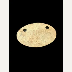 WW2 GERMAN ARM BTL. 104 L. KOMP NO.349 DOG TAG