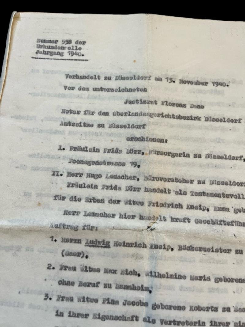 (Was £15) WW2 GERMAN NEGOTIATING DOCUMENT — image 2