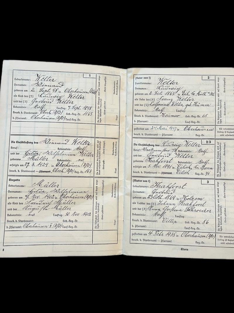 (Was £27.50) WW2 GERMAN AHNENPASS 'ANCESTRAL' PASSPORT — image 3