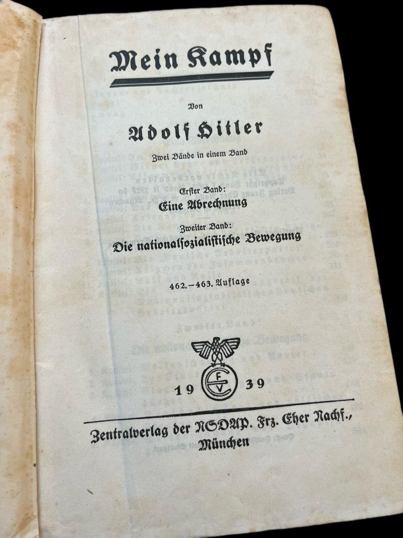 1939 DATED ADOLF HITLER MEIN KAMPF — image 4