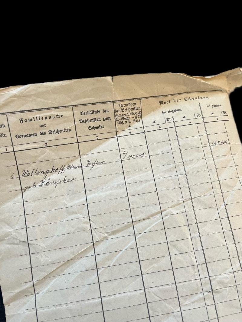 (Was £10) 1922 GERMAN TAX ASSESSMENT DOCUMENT — image 3