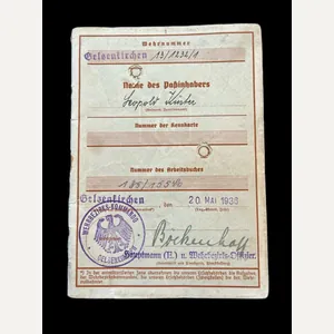 (Was £7.50) 1936 DATED DEUTSCHES REICH ARBEITSBUCH