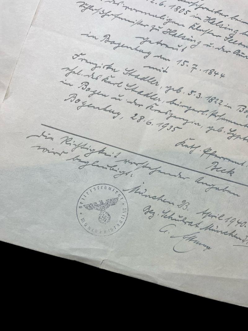 (Was £30) WW2 GERMAN ARYAN DECENT CERTIFICATES — image 3