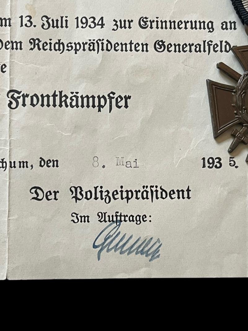 (Was £85) WW1 1914/1918 HONOUR CROSS WITH CERTIFICATE — image 5