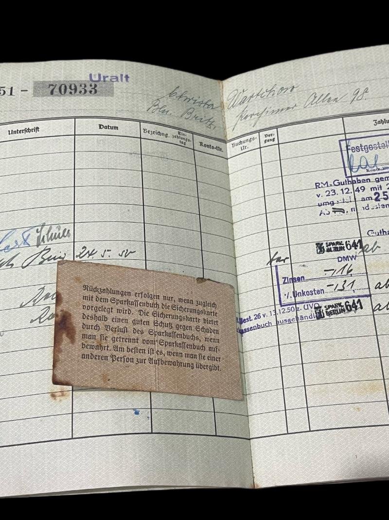 (was £25) WW2 GERMAN SAVINGS BOOK — image 3