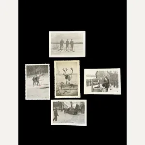 5 X WW2 GERMAN WINTER PICTURES