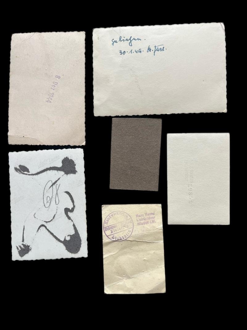 6 X WW2 GERMAN PICTURES INCLUDING A PANZER SOLDIER — image 4