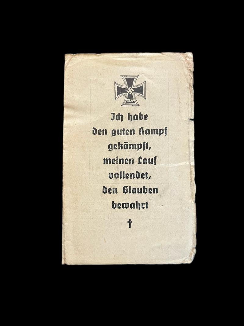 WW2 GERMAN DEATH CARD TO LCPL KARL GORTNER — image 2