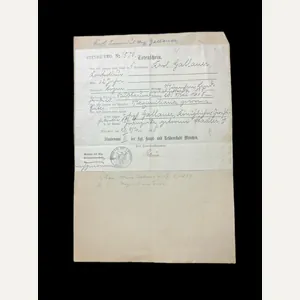 WW1 GERMAN 1915 DATED DEATH CERTIFICATE