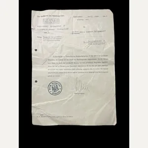 1934 DATED GERMAN INHERITANCE DOCUMENT