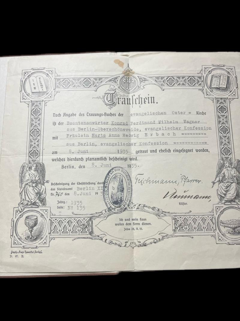 1935 DATED GERMAN FAMILY TREE BOOK — image 2