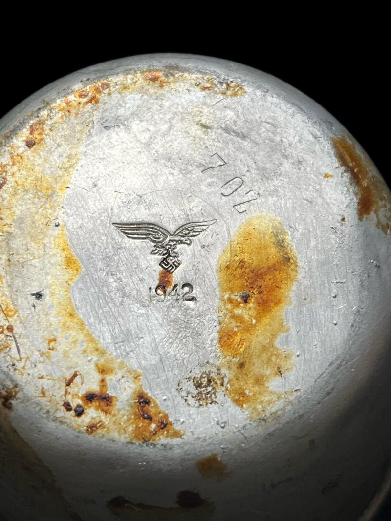 WW2 GERMAN LUFTWAFFE 7 OZ ALUMINIUM DRINKING UP — image 3