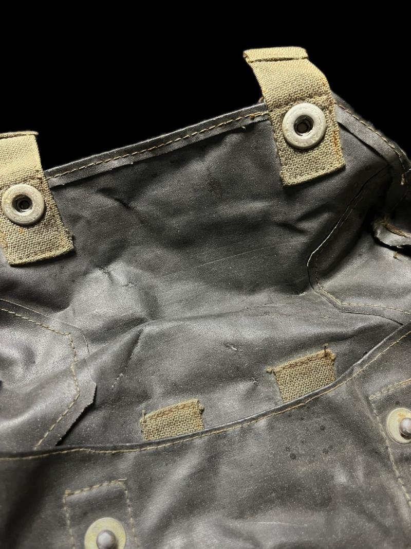 WW2 GERMAN EARLY RUBBERIZED GAS CAPE BAG — image 2