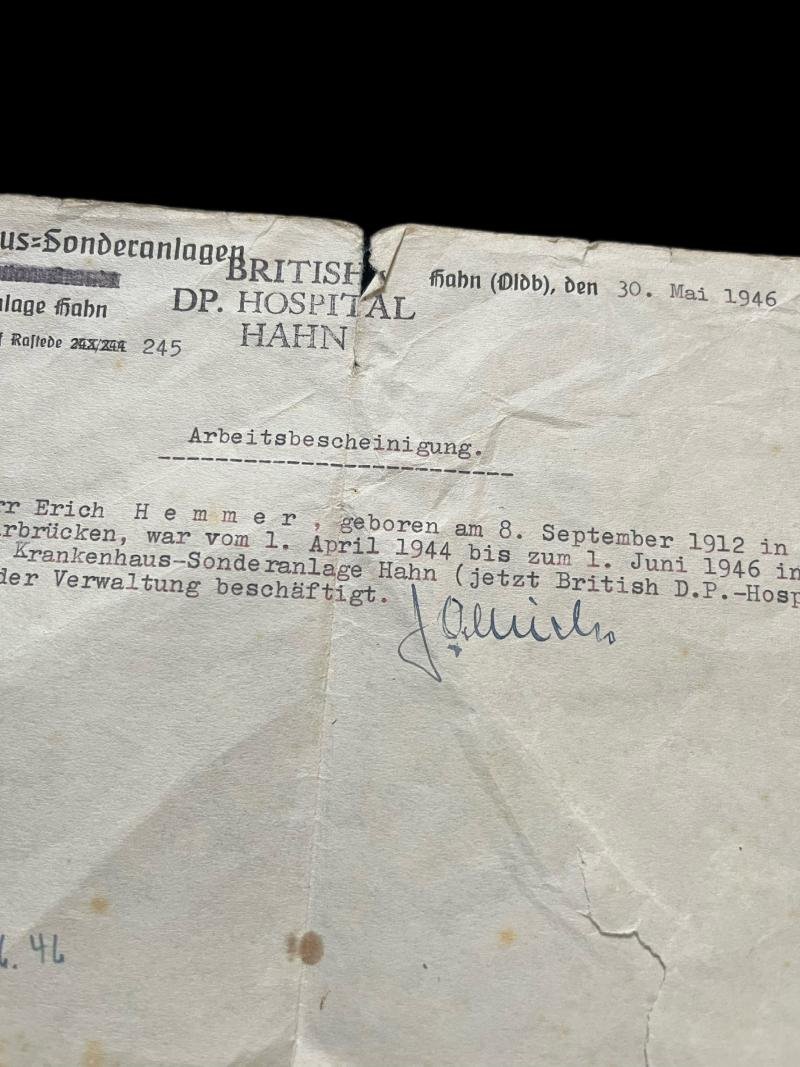 1946 DATED EMPLOYMENT CERTIFICATE — image 2