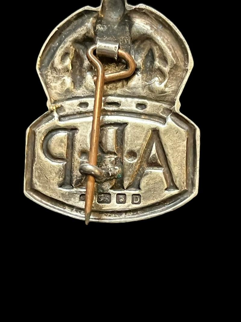 SILVER STAMPED A.R.P BADGE — image 3