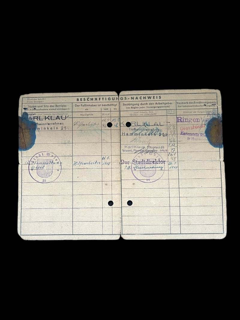 GERMAN ARBEITS-PASS — image 2