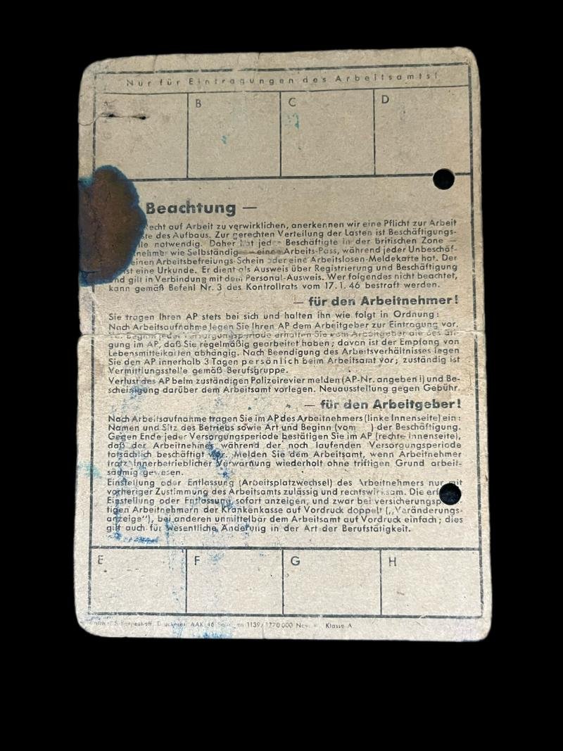 GERMAN ARBEITS-PASS — image 3