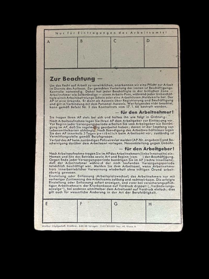 GERMAN ARBEITS-PASS — image 3