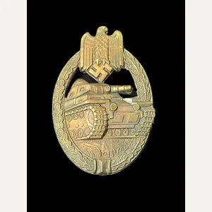 WW2 GERMAN PANZER ASSAULT BADGE IN BRONZE
