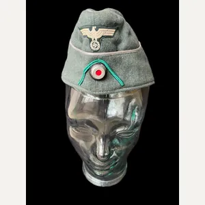 WW2 GERMAN PANZERGRENEDIER OFFICERS M34 SIDE CAP (NAMED HPTM (CAPTAIN) …