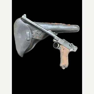 DEACTIVATED WW1 GERMAN 1917 DATED ARTILLERY LUGER WITH HOLSTER AND …