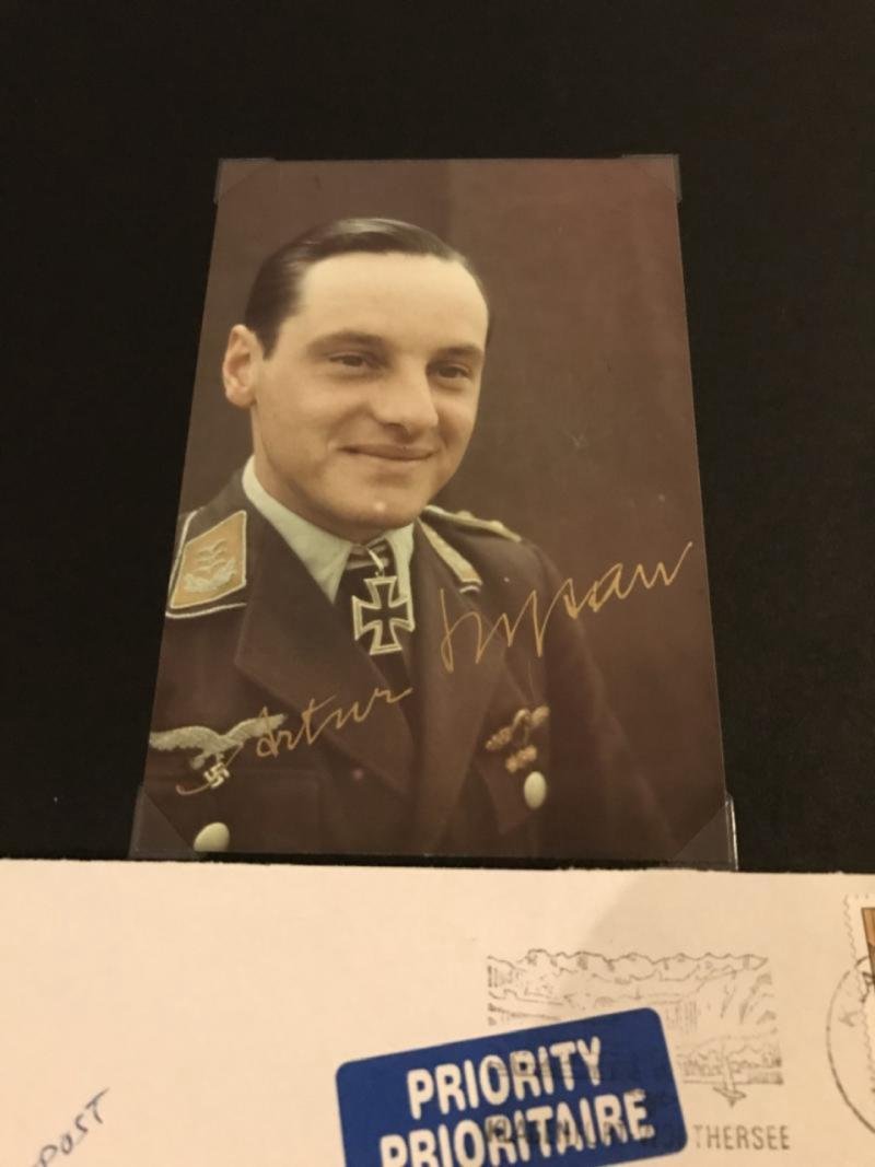 SIGNATURE OF STUKA PILOT BRIGADIER ARTUR PIPAN — image 2