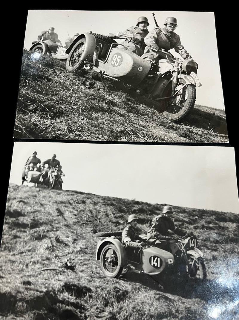 SET OF 3 X 1938 WW2 GERMAN ZUNDAPP RACING PHOTOS — image 3