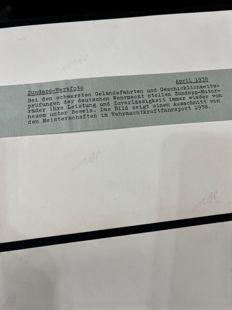 SET OF 3 X 1938 WW2 GERMAN ZUNDAPP RACING PHOTOS — image 5